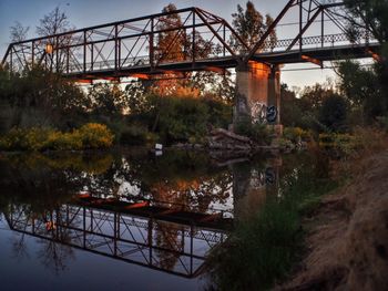 View of bridge over river