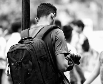Young woman standing in park