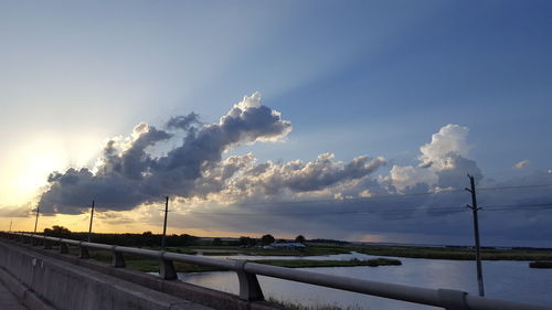 Scenic view of sea against sky at sunset