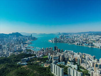 Drone view hong kong 