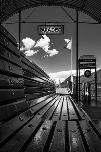 View of railroad tracks against sky