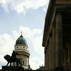 High section of church against cloudy sky