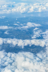 Aerial view of cloudscape