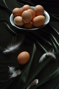 Close-up of eggs in bowl