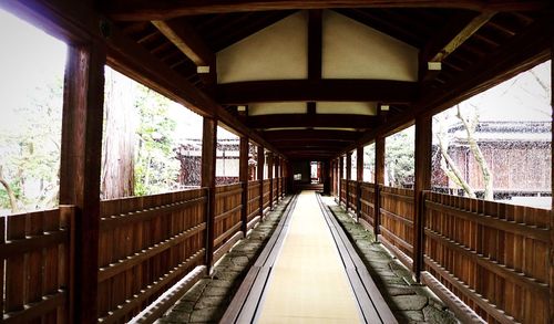 Elevated walkway in city