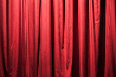 Full frame shot of red curtain