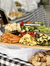 Close-up of food on table