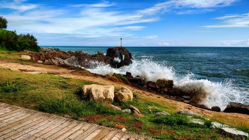 Scenic view of sea against sky