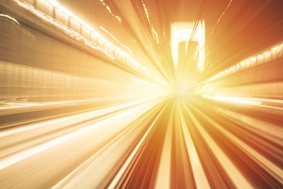 Full frame shot of illuminated tunnel