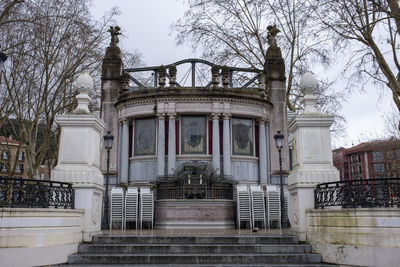 Low angle view of historic building