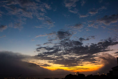 Sunset over landscape