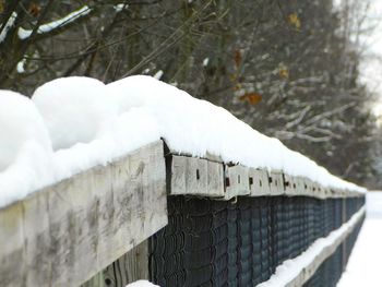 Close-up of frozen ice