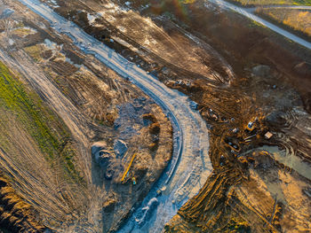 Aerial view of road