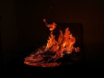 Blurred motion of fire at night