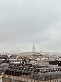High angle view of cityscape against sky