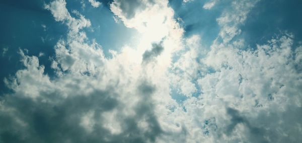 Low angle view of clouds in sky