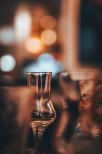 Close-up of wine glass on table