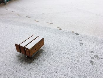 Steps in the snow