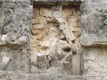 Close-up of old weathered wall