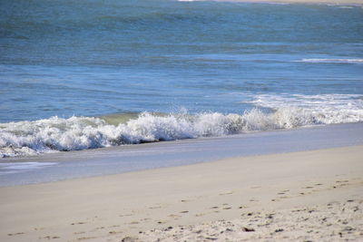 Waves rushing towards shore