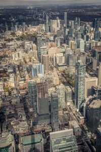 High angle view of cityscape