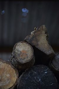 Close-up of firewood