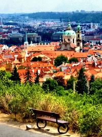High angle view of cityscape