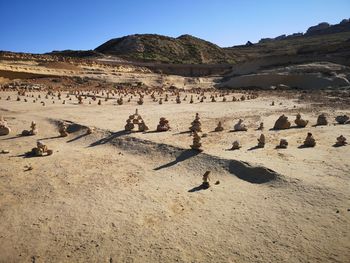 Scenic view of desert against sky