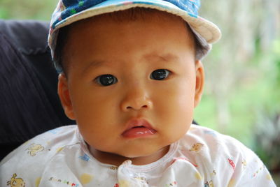 Close-up portrait of cute baby