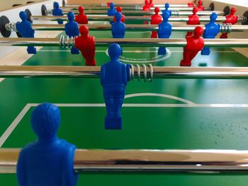 People playing soccer on table