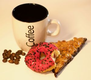 Close-up of coffee on table