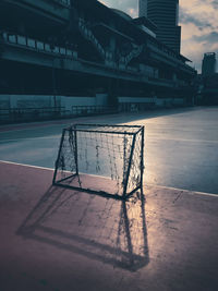 Abandoned goal on stadium