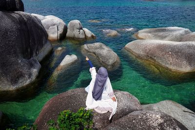 Scenic view of sea against sky