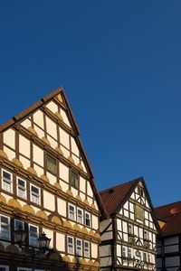 Low angle view of building against clear sky