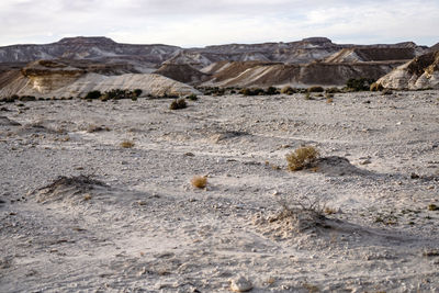 Rocks on land against sky