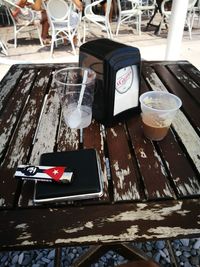 Close-up of laptop on table