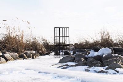 Scenic view of snow covered landscape