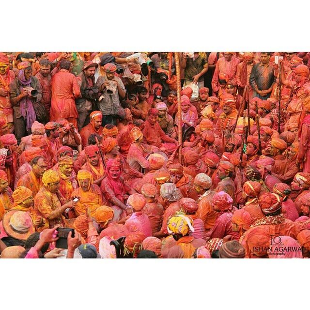 multi colored, large group of people, day, indoors, people