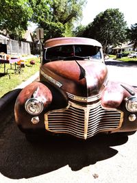 Close-up of vintage car