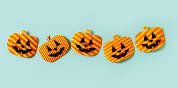 Close-up of text against orange background