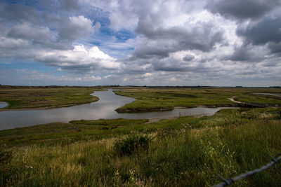 Scenic view of landscape against sky