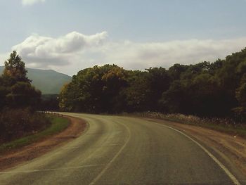 Road passing through landscape