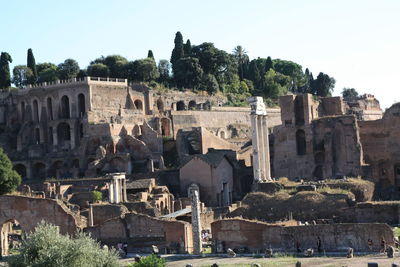 Low angle view of old ruin
