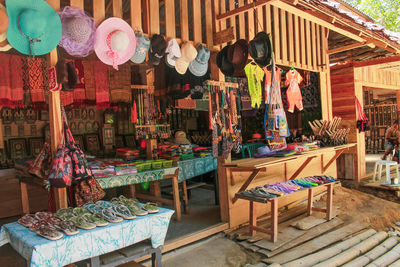 Group of people at market stall