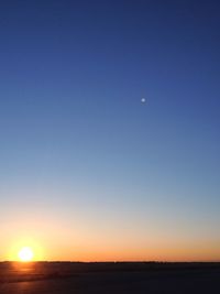 Scenic view of landscape at sunset