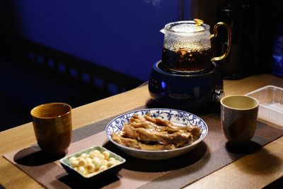 Breakfast on table