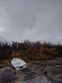 Scenic view of field against sky during autumn