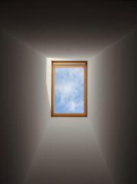 Low angle view of skylight