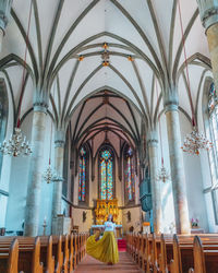 Interior of cathedral and building
