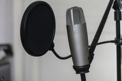 Close-up of microphone